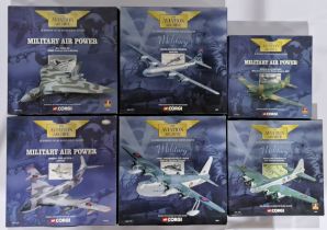Corgi Aviation Archive a boxed group of Military & Military Air Power, 1/144 scale airplanes to i...