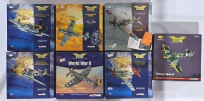 Aviation Archive a boxed group of Flying Aces, WWII and similar, 1/72 scale airplanes to include ...