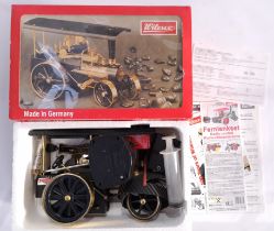 Live Steam Wilesco Traction Engine Gold and Black, boxed. Conditions generally appear Excellent (...