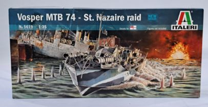 Italeri a 1/35 scale No.5619 "Vosper MTB 74 - St. Nazaire raid". Contents assumed to be Near Mint...