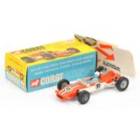 Corgi Toys 158 lotus Climax Formula 1 racing car - Two-Tone orange and white, figure driver, cast...