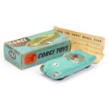 Corgi Toys 151 Lotus Mark 11 Le Mans Racing car - Turquoise- blue, red seats, silver trim