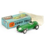 Corgi Toys 152 BRM Formula 1 "Grand Prix" Racing car - green, silver interior and trim, flat spun...