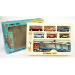 Corgi toys GS48 Gift Set "Transporter" - To Include (1) Rover 2000 - Metallic maroon, cream inter...