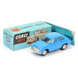 Corgi Toys 202 Morris Cowley saloon - Blue body, silver trim and flat spun hubs