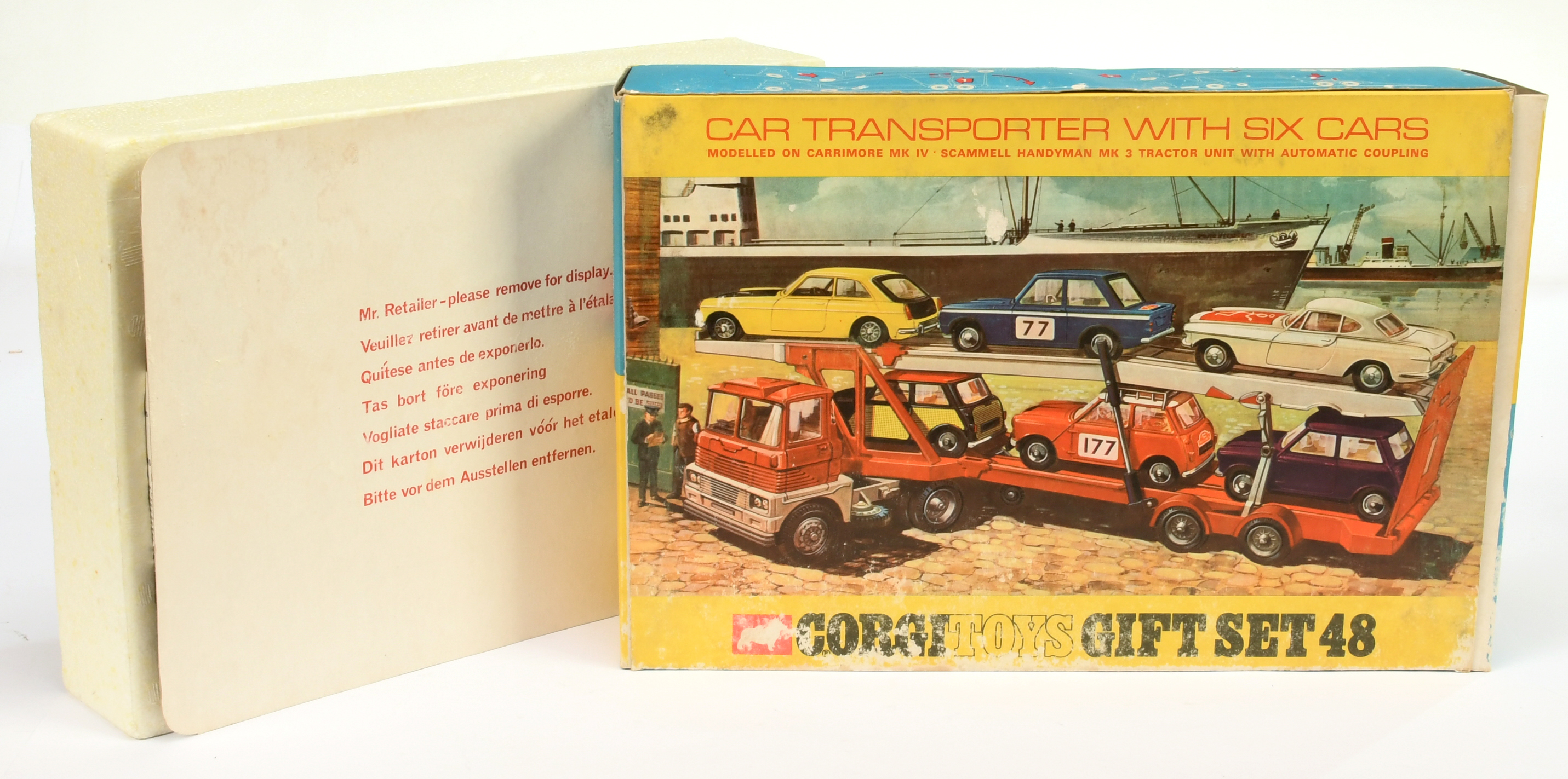 Corgi toys GS48 Gift Set "Transporter" - To Include (1) MGC GT - RARE Orange body, black interior... - Image 2 of 2