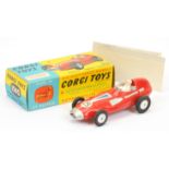 Corgi Toys 150S Vanwall Formula 1 "Grand Prix" Racing car - Red body,  silver interior