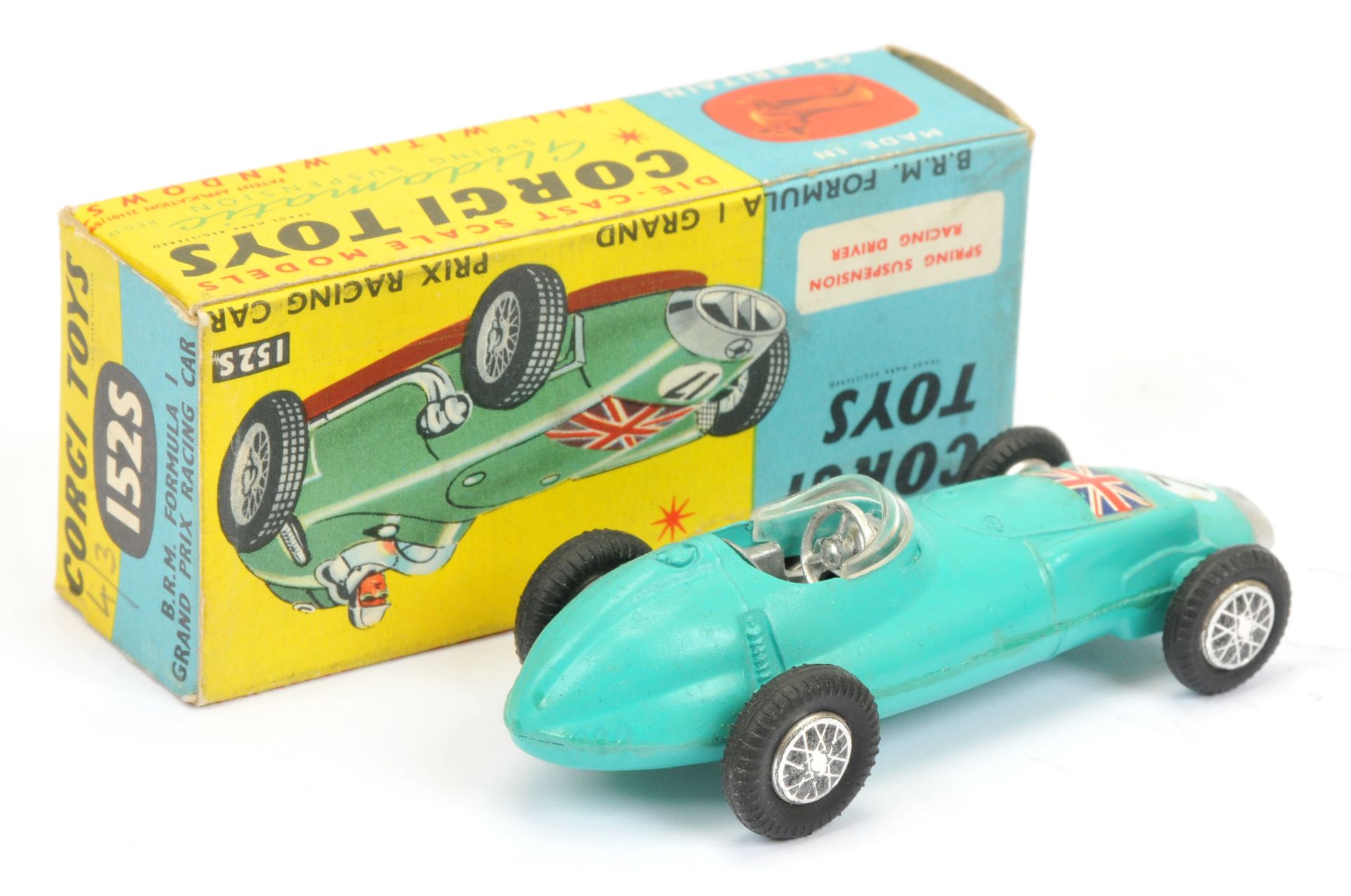 Corgi Toys 152S BRM Formula 1 "Grand Prix" Racing car - Turquoise, silver inter and trim includin... - Image 2 of 2