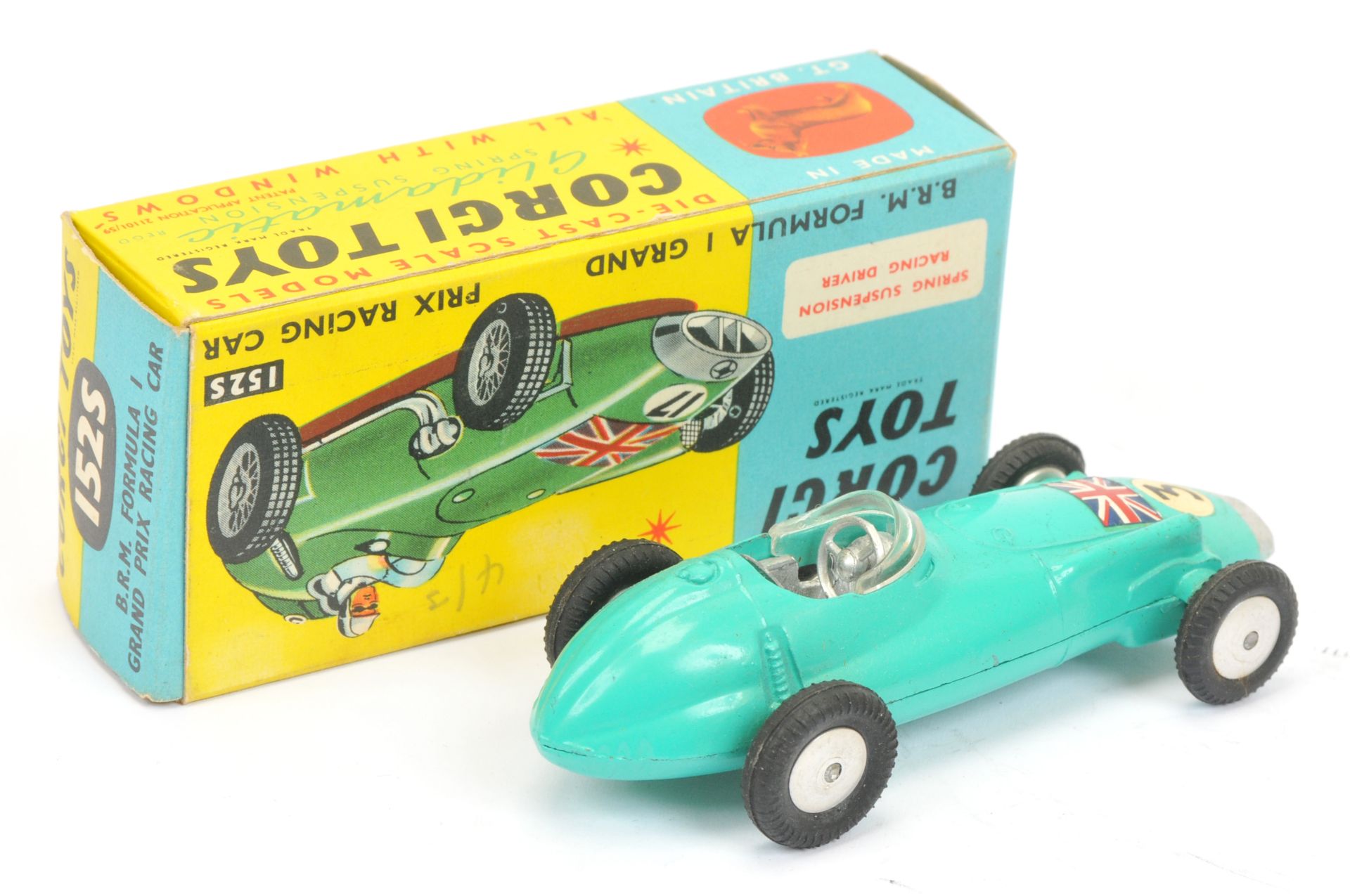 Corgi Toys 152S BRM Formula 1 "Grand Prix" Racing car - Turquoise, silver inter and trim includin... - Image 2 of 2