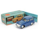 Corgi Toys 206M Hillman Husky - blue body, silver trim, mechanical motor and flat spun hubs