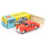 Corgi Toys 205 Riley Pathfinder Saloon -Deeper red body, silver trim and flat spun hubs