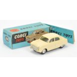 Corgi Toys 200 Ford Consul Saloon - cream body, silver trim and flat spun hubs
