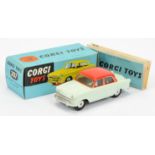 Corgi Toys 207 Standard vanguard saloon  - Two-Tone red over very pale green, silver trim and fla...