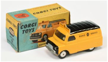 Corgi Toys  408 Bedford Van "AA Road service" -  Deep Yellow body, black including ribbed roof, s...