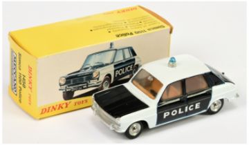 Spanish Dinky Toys 1450 Simca 1100 "police" Car - Black and white body, tan interior,silver trim,...