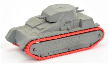 Dinky Toys Military Pre-war 22F  Tank - Grey body including  turret with replacement tracks
