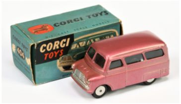Corgi Toys  404 Bedford Dormobile Personnel Carrier - Light metallic cerise body, silver trim and...