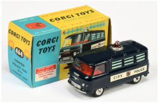 Corgi Toys 464 Commer "City Police"  Van - Dark blue body, red interior, silver trim, spun hubs