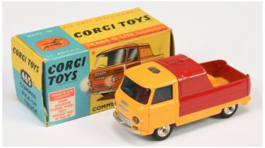 Corgi Toys 465 Commer Pick-Up - Yellow Cab and chassis, red back and interior, silver trim, spun ...