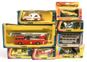 Corgi Toys Group To Include 152 Ferrari, 155 UOP Shadow, 1126 Dennis Fire Engine  plus others Mat...