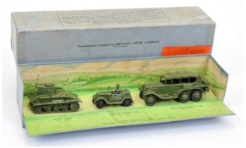 Dinky Toys Military Pre-war 15" "Royal Tank Corps" set to include - (1) 152A Light Tank, (2) 152B...