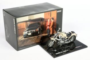 Minichamps "James Bond" BMW 1200C Motorcycle (1/18th) - Cream body with silver and chrome trim