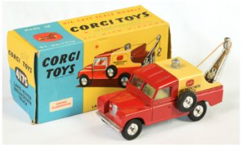 Corgi Toys  417S Land Rover "Breakdown Service" - Red body, yellow tinplate tilt, lemon interior,...