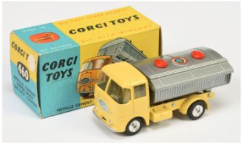 Corgi Toys 460 ERF Neville Cement Mixer - Yellow cab and chassis, silver back and trim, red plast...