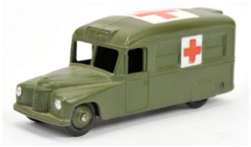 Dinky Toys Military 30HM Daimler "Ambulance" (Export Issue) - Green including rigid hubs with smo...
