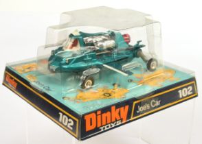 Dinky Toys 102 "Joe 90" - "Joe's" Car - Metallic Aqua, white wing flashes and interior with figur...