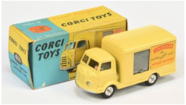 Corgi Toys  411 Karrier Bantam "Lucozade" - Yellow body, grey plastic opening side door, silver t...