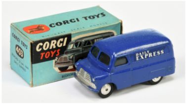 Corgi Toys  403 Bedford Van "Daily Express" Bright blue body harder to find colour variation, sil...