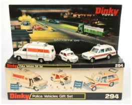 Dinky Toys 294 Gift Set "Police Vehicles" - To Include Ford transit "Police accident unit", cast ...