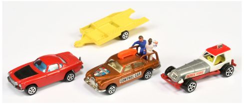 Corgi toys  Juniors and (Rockets) - Group Of 3 To Include (1) Volvo P1800 - red body, black bonne...