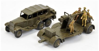 Dinky Toys Military To Include - 152B Reconnaissance Car  - Rarer Olive body including rigid hub...