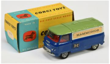 Corgi Toys 462 Commer "Hammonds" Van - Blue and white body with green roof, red interior, silver ...