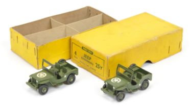Dinky Toys Military Trade pack 25Y Jeep (Universal) - Containing 2 X example finished in green in...