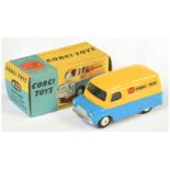 Corgi Toys  422 Bedford van "Corgi Toys" - Two-Tone Yellow over Mid-Blue  body, ribbed roof, silv...