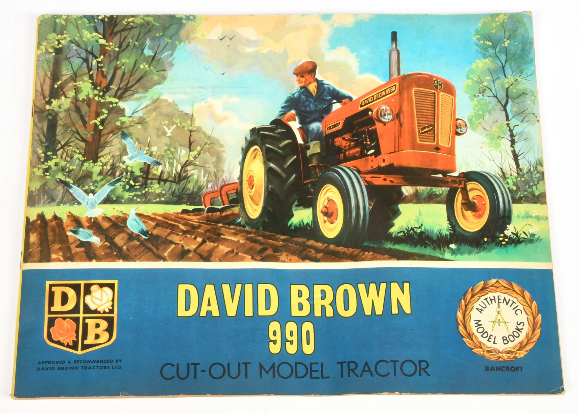 Authentic Model Books David Brown 990 Tractor - Un-assembled colour book Pages can be put togethe...