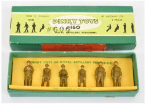 Dinky Toys Military 160 "Royal Artillery Personnel" figures set To Include 6 X pieces (2 X Seated)