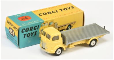 Corgi Toys 454 Commer Platform Lorry - Yellow cab and chassis,, silver back and trim, Metal hook ...