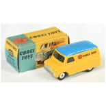 Corgi Toys  422 Bedford van "Corgi Toys" - Yellow body, mid-blue ribbed roof, silver trim and fla...