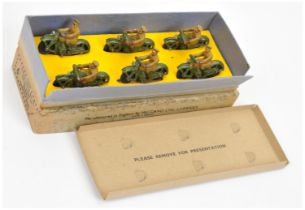 Dinky Toys Military Pre-war 37C "Royal Corps Of Signals" Dispatch Rider - containing 6 X examples...