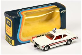 Corgi Toys 402 Ford Cortina "police" Car - White body, red interior, black base, blue roof light ...
