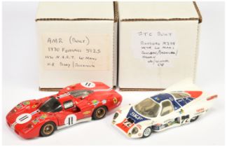 White Metal & Resin Pair -(1) AMR Ferrari 512S "1970 LE Mans" - Red Body  and (2) Resin JTC Ronde...