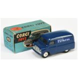Corgi Toys  403 Bedford Van "Daily Express" Blue body, silver trim and flat spun hubs