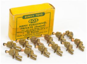 Dinky Toys Military 603 Army Personnel Private (seated) Figures To Include 12 X piece