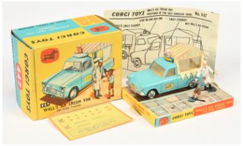 Corgi Toys 447 Ford Thames Ice Cream Van "walls" - Light blue, cream including interior, chrome t...