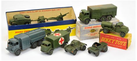 Dinky Toys Military Group To Include 697 Field gun set, 622 Foden covered wagon, 643 Austin Water...