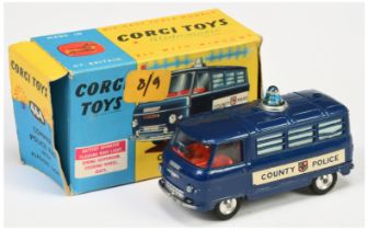Corgi Toys 464 Commer "County Police"  Van - blue body, red interior, silver trim, spun hubs